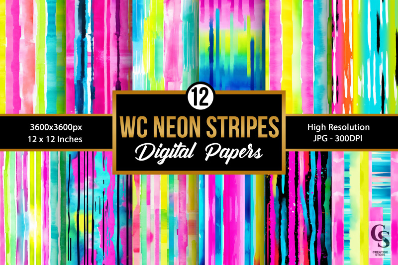 watercolor-neon-stripes-digital-papers