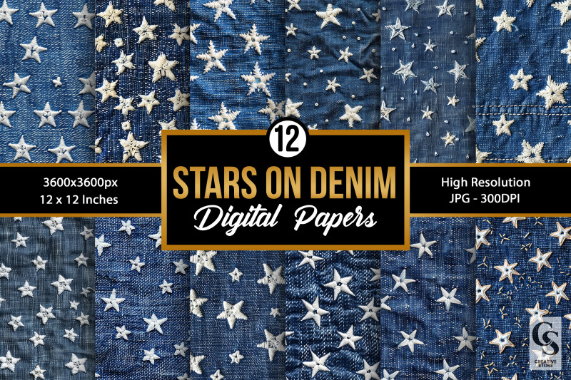 white-embroidered-stars-on-denim-seamless-patterns