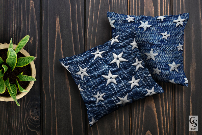 white-embroidered-stars-on-denim-seamless-patterns