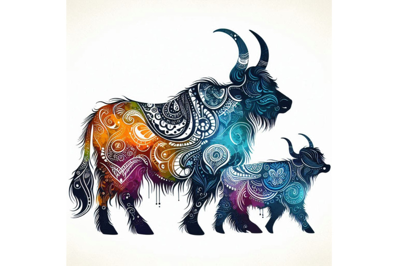 yak-hand-drawn-watercolor-illustration