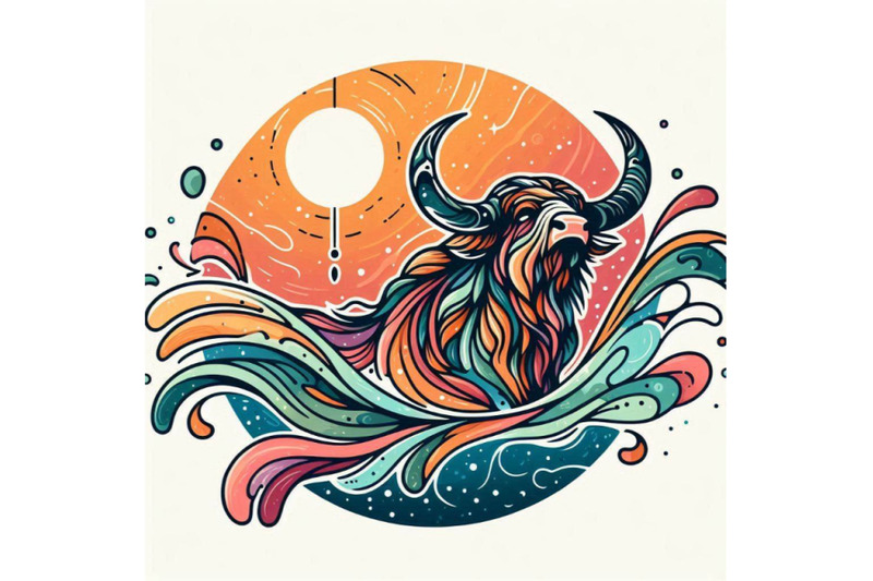 yak-hand-drawn-watercolor-illustration