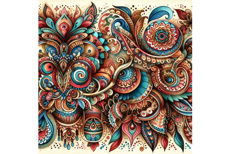 ethnic-ornament-watercolor-background