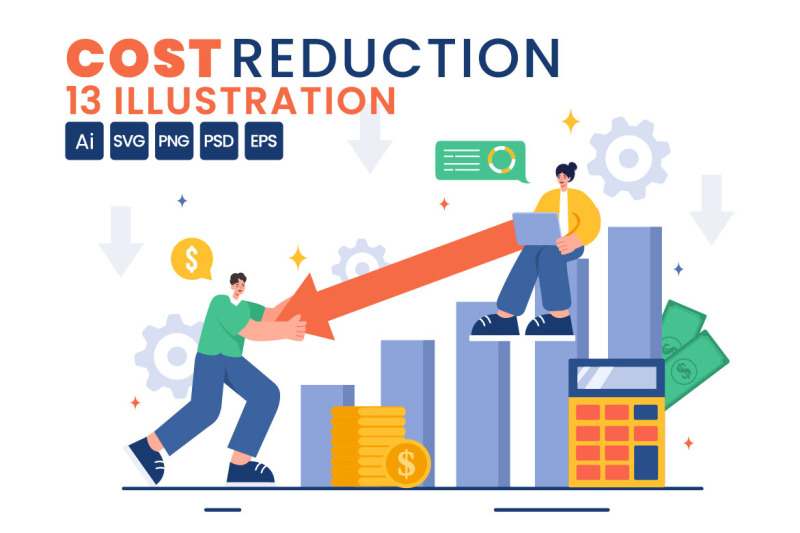 13-cost-reduction-business-illustration