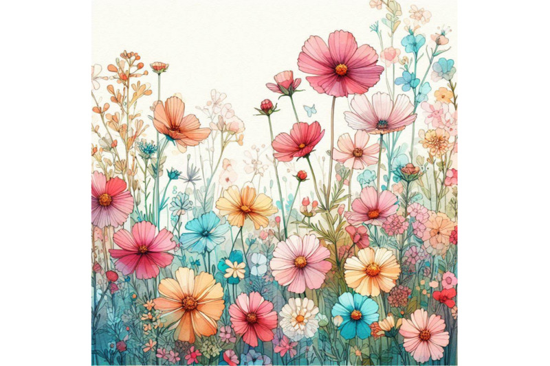 garden-flowers-background-watercolor