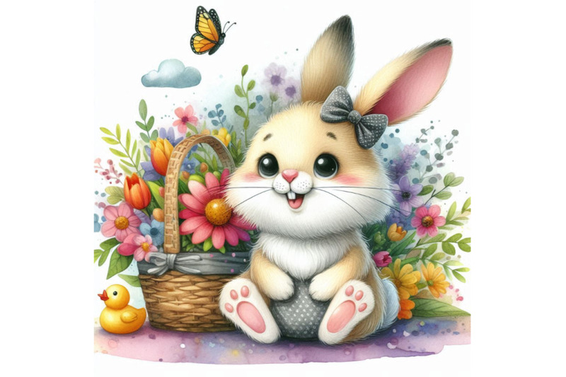 funny-rabbit-watercolor-illustration