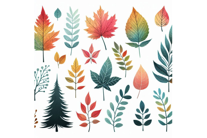 watercolor-autumn-forest-leaves-set