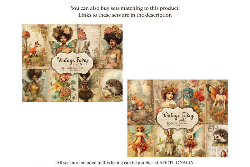 fairy-junk-journal-paper-vintage-collage-sheet-set