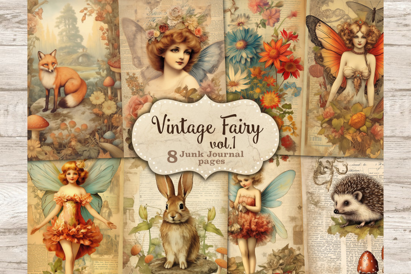 vintage-fairy-junk-journal-page-forest-scrapbook-paper