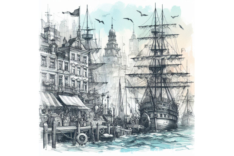 nautical-sketch-background-for-design