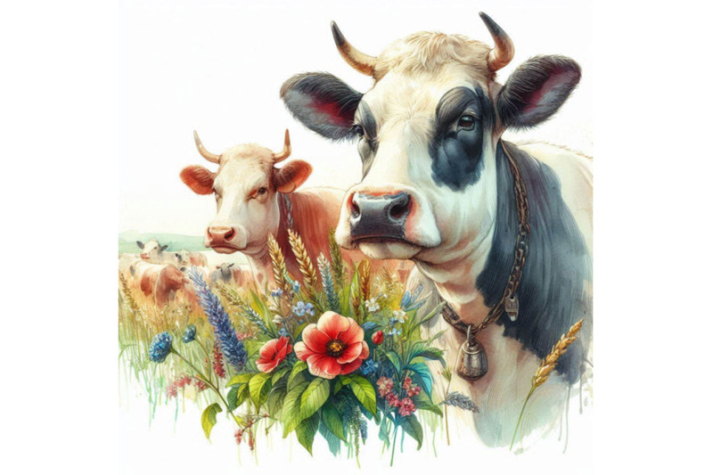 cow-cow-watercolor-illustration