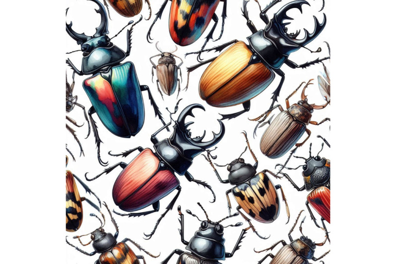 watercolor-beetles-seamless-pattern