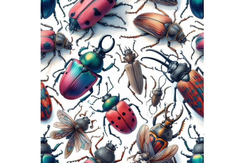 watercolor-beetles-seamless-pattern