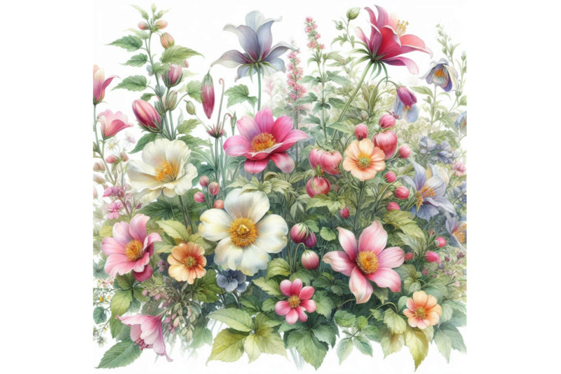 garden-flower-background-watercolor