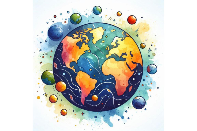 planet-earth-earth-watercolor-background