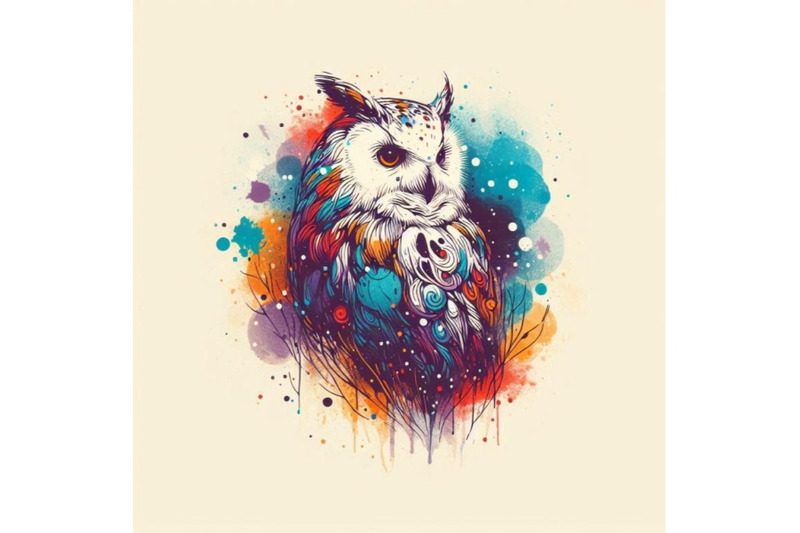 snowy-owl-illustration-with-splash-watercol