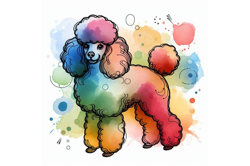 cute-dog-watercolor-dog-poodle-dog-bre