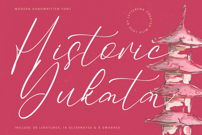 historic-yukata-modern-handwritten-font