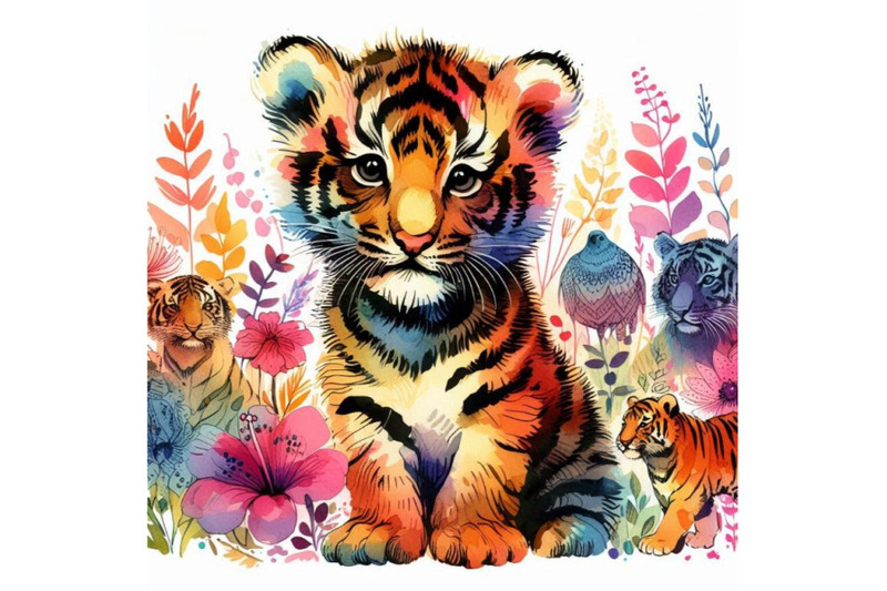 cute-tigers-cub-watercolor-illustration-wild