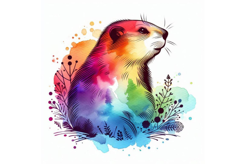 marmot-watercolor-groundhog-day