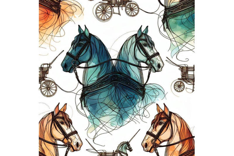 harness-horse-watercolor-pattern-equestri