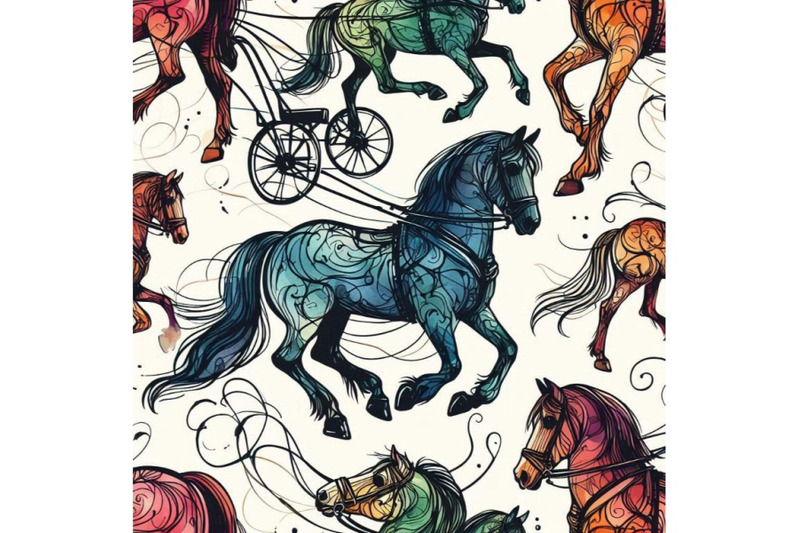 harness-horse-watercolor-pattern-equestri