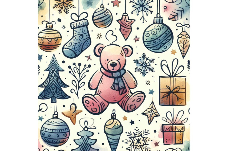 new-year-toy-bear-christmas-background