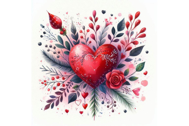 valentines-day-watercolor-red-heart