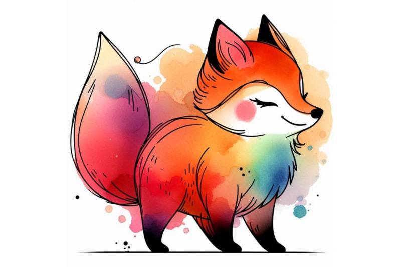 cute-little-fox-watercolor-fox