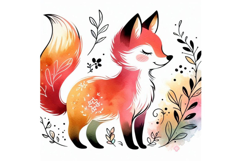 cute-little-fox-watercolor-fox