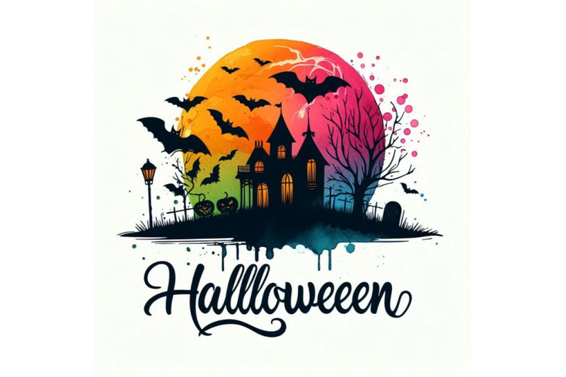 halloween-watercolor-hand-drawn-text-for