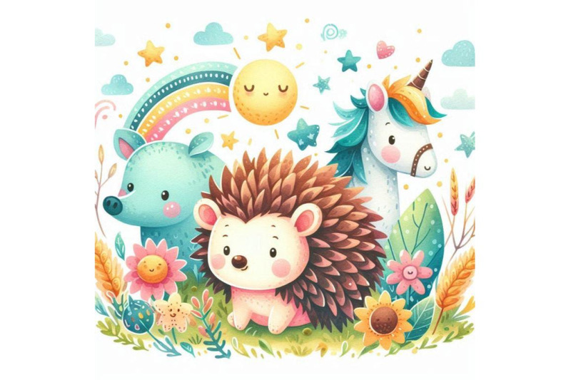 cartoon-farm-animal-illustration-cute-water