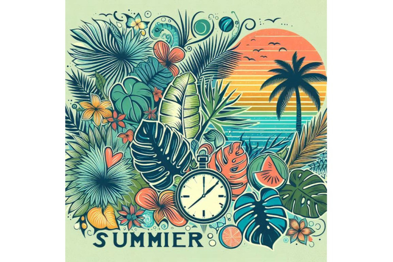 summer-time-tee-shirt-design-tropical-pla