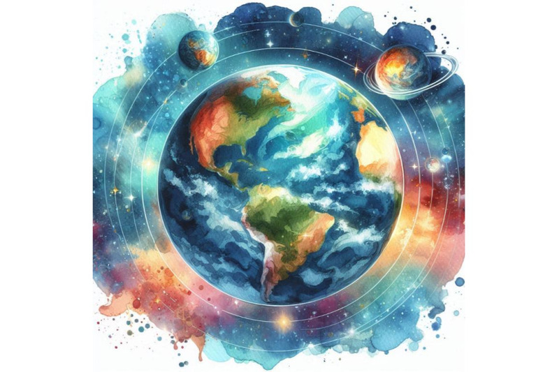 planet-earth-earth-watercolor-background