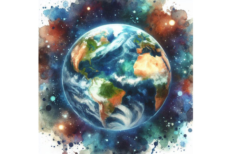 planet-earth-earth-watercolor-background