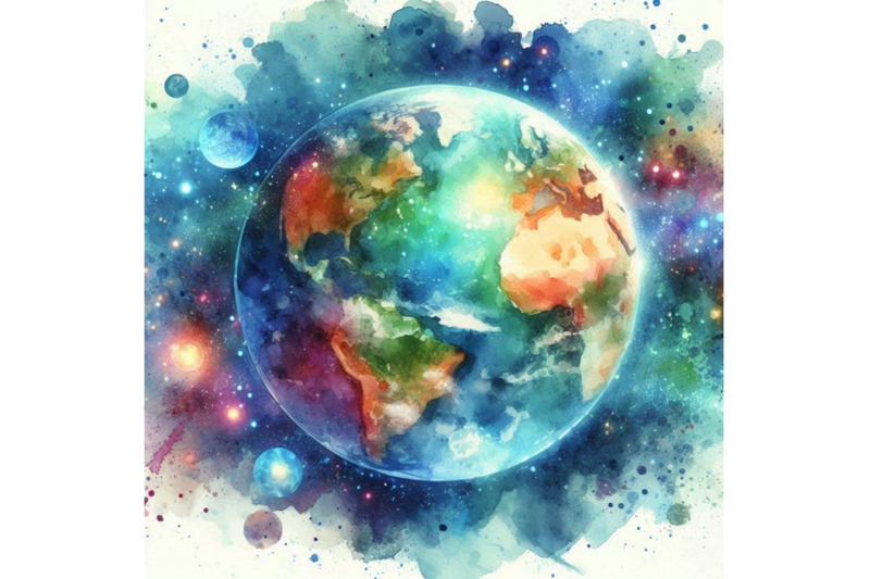 planet-earth-earth-watercolor-background