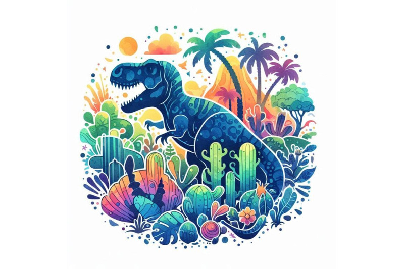 dinosaur-watercolor-illustration-jpeg-png