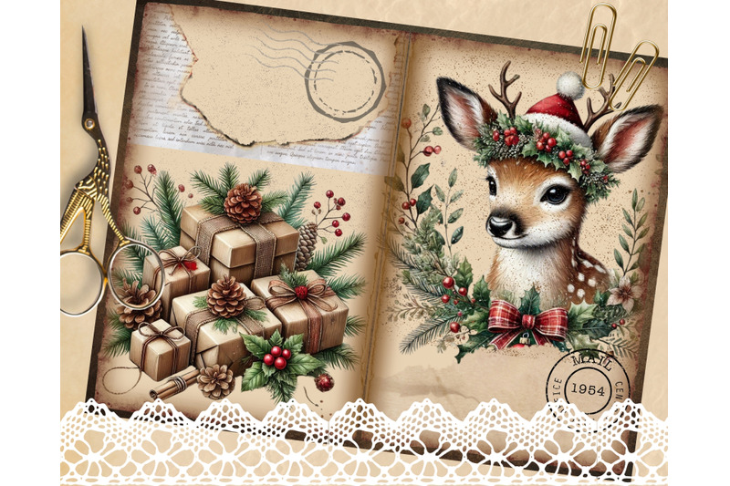 vintage-victorian-christmas-junk-journal-kit-with-digital-ephemera-and