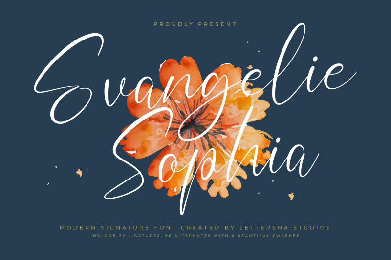 evangelie-sophia-modern-signature-font