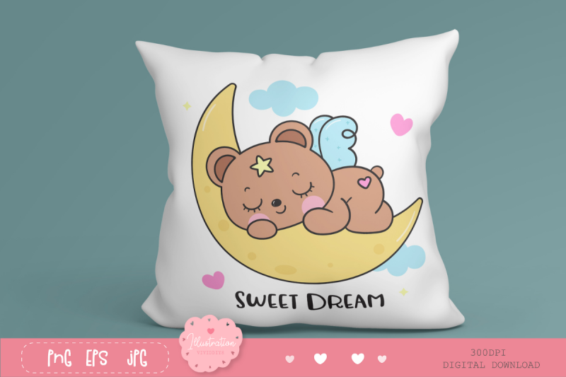 bear-sleep-on-moon-kawaii-cliparts-bedtime-story-cartoon