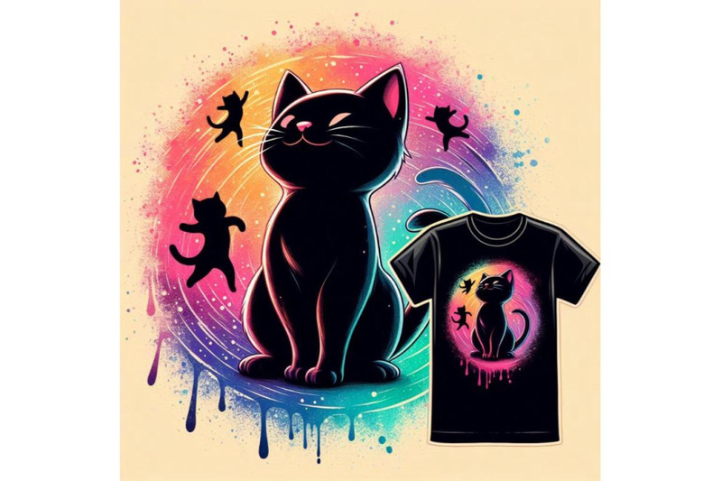 funny-black-cat-t-shirt-graphics-black-cat