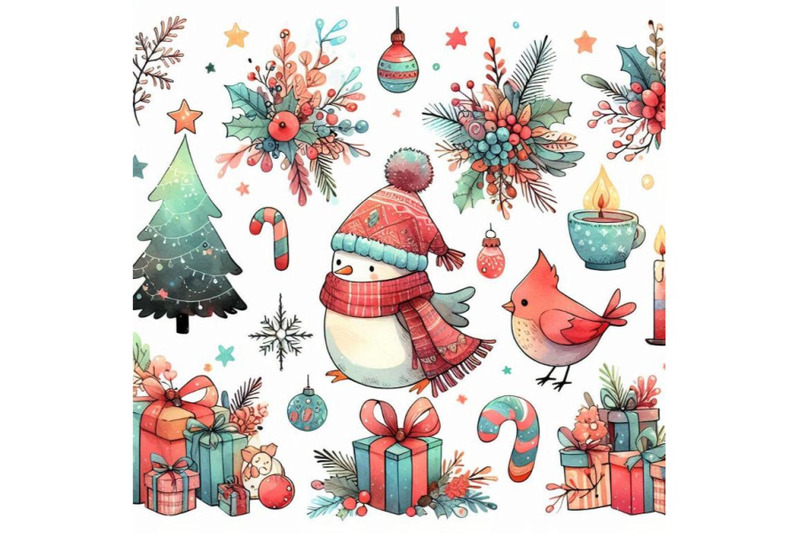 christmas-bird-and-christmas-background