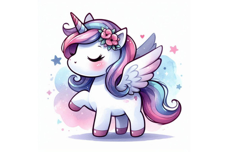 cute-cartoon-unicorn-watercolor-illustration