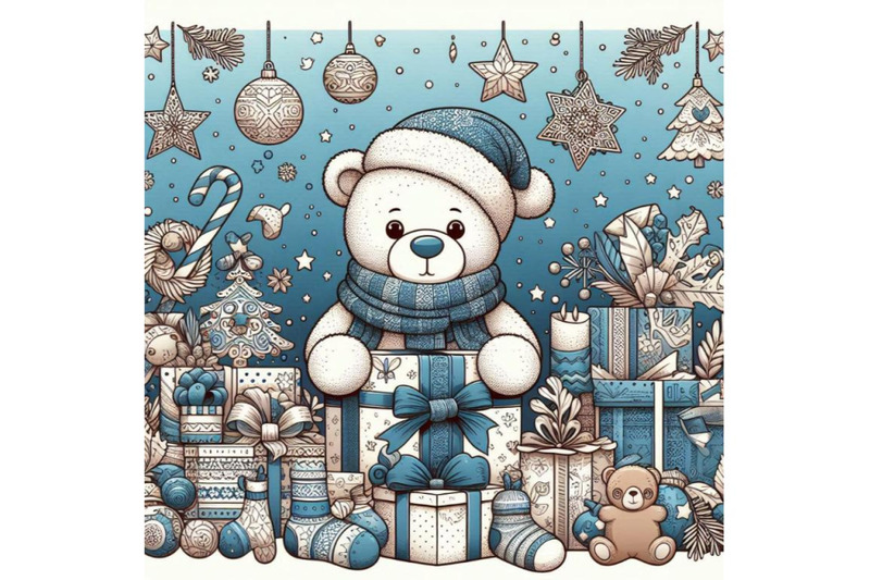 teddy-bear-and-christmas-gifts-new-year