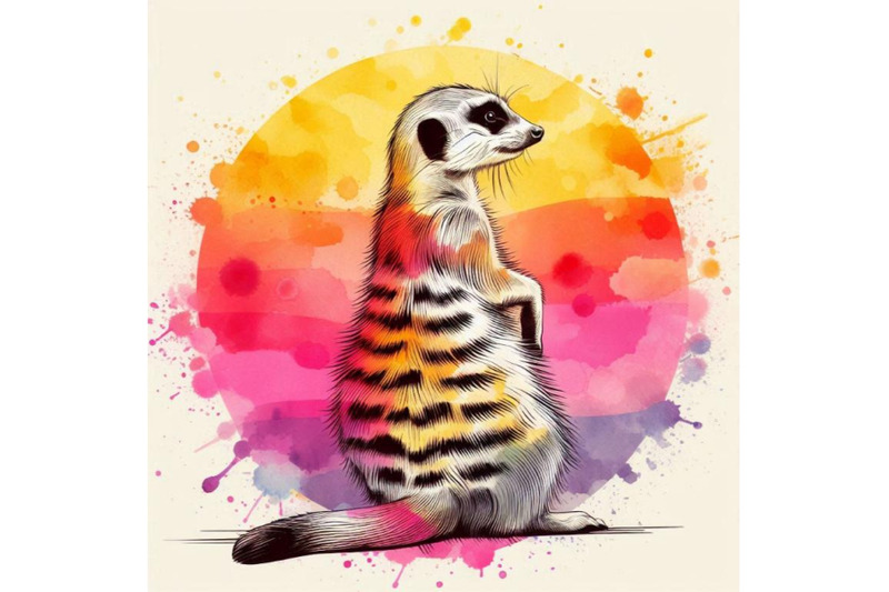 funny-meerkat-watercolor-background-fa