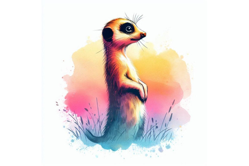 funny-meerkat-watercolor-background-fa