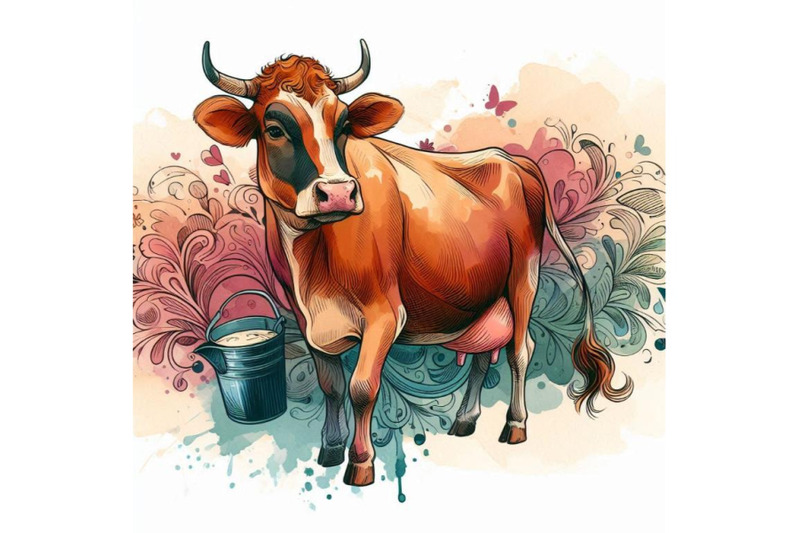 cow-cow-watercolor-illustration-milking-c