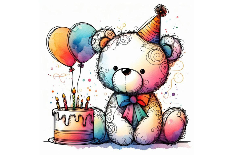 teddy-bear-birthday-card-watercolor-illustr