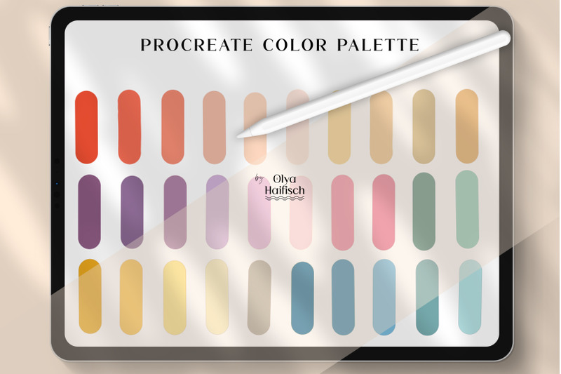 cute-summer-procreate-color-palette-light-color-swatches