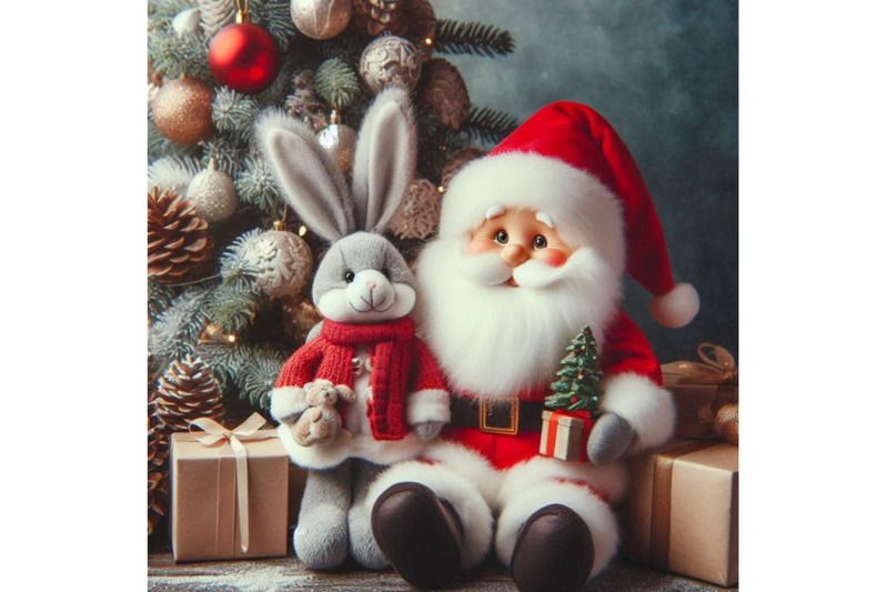 new-year-santa-claus-bunny-and-christmas-tree