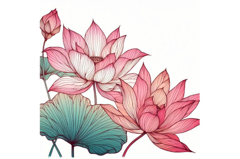 pink-lotus-watercolor-botanical-illustration